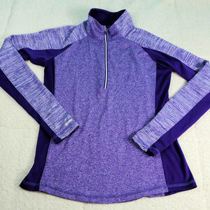 Danskin Now Dri-More Purple L/S Qtr Zip Small(4-6)